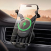 Bάση Αυτοκινήτου Αεραγωγού Baseus Gravitational Pro Wireless Charger 15W Μαύρο