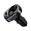 Baseus FM Transmitter T typed Bluetooth 2xUSB, MicroSD, Car Charger Μαύρο