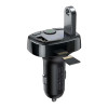 Baseus FM Transmitter T typed Bluetooth 2xUSB, MicroSD, Car Charger Μαύρο