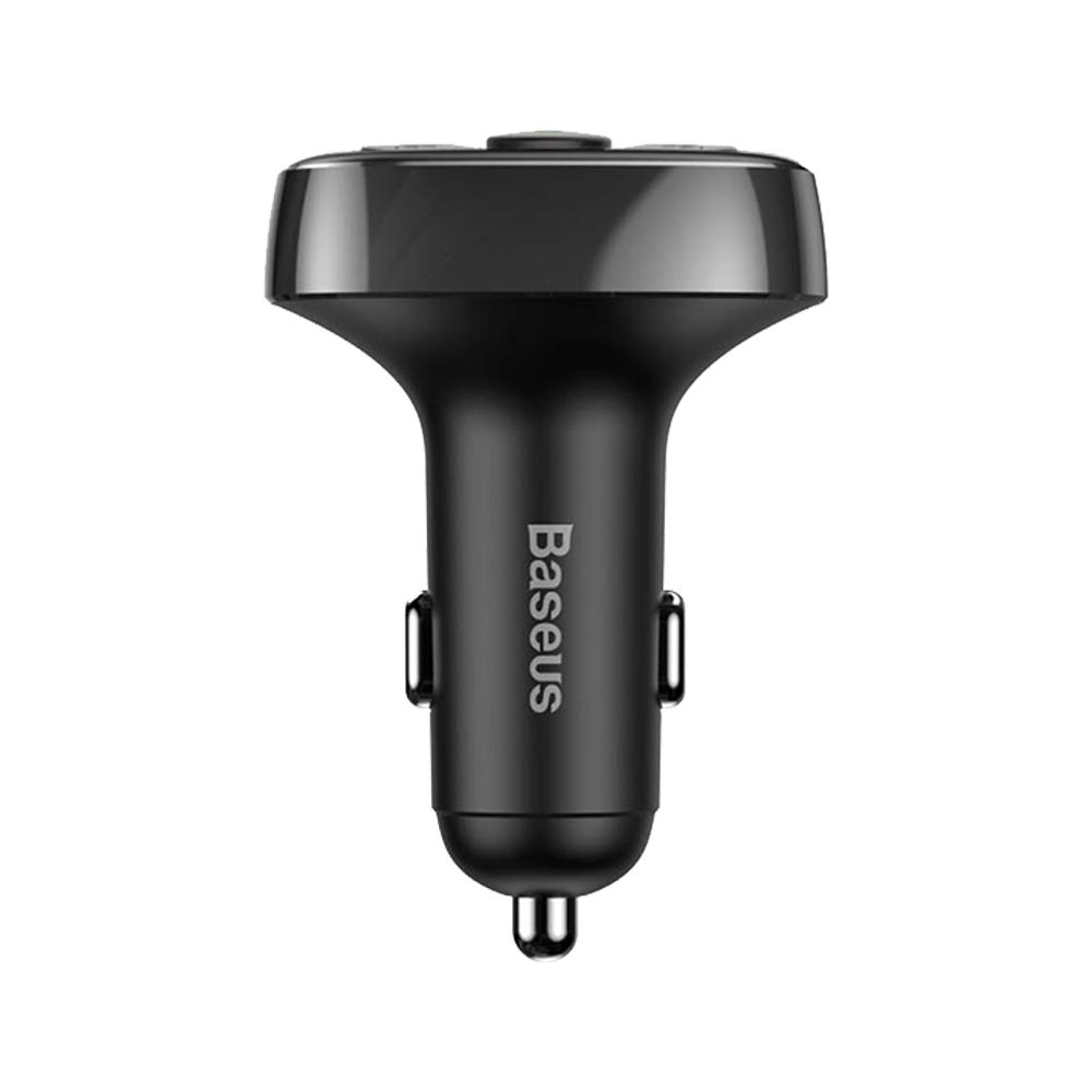 Baseus FM Transmitter T typed Bluetooth 2xUSB, MicroSD, Car Charger Μαύρο