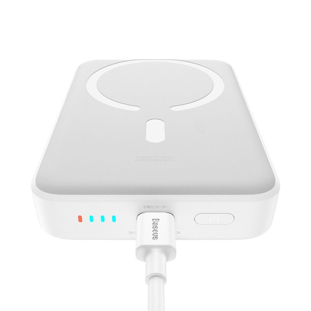 Powerbank Baseus Magnetic Mini 10000mAh, με Θύρα USB-C, 30W PD Λευκό