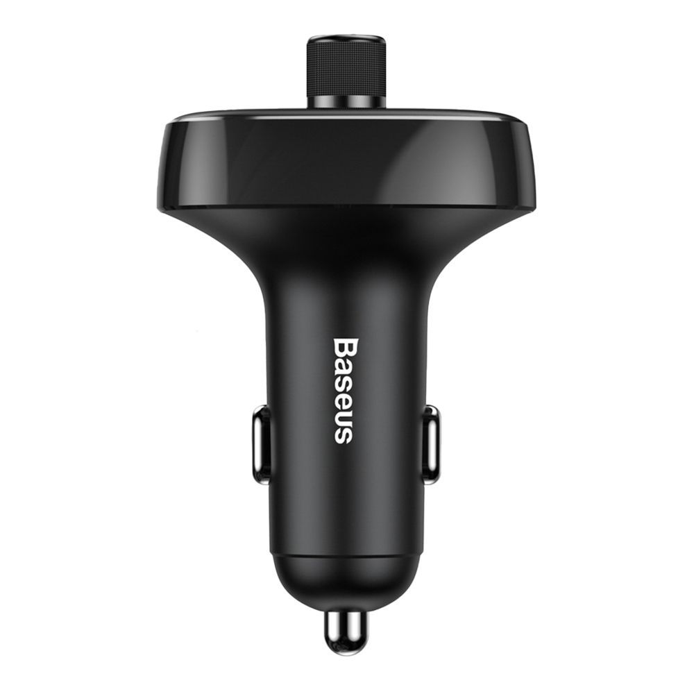 Baseus S-09 FM Transmitter T-typed Bluetooth 2xUSB, MicroSD, Car Charger Μαύρο