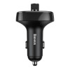 Baseus S-09 FM Transmitter T-typed Bluetooth 2xUSB, MicroSD, Car Charger Μαύρο