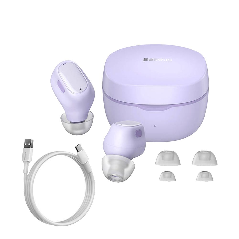Ακουστικά Baseus Encok WM01 wireless earphone Bluetooth 5.3 Μωβ