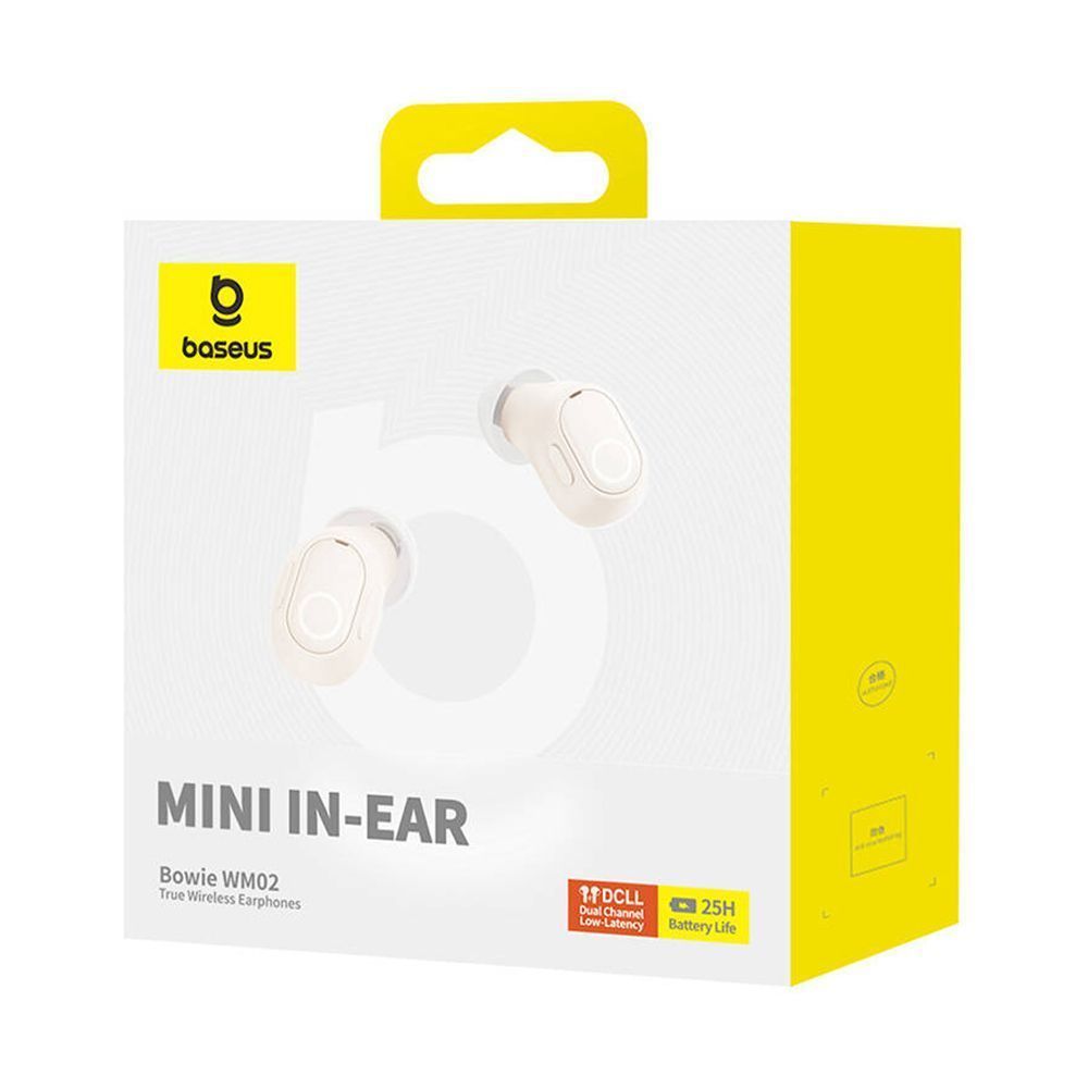 Ακουστικά Baseus Bowie WM02 wireless earphone Bluetooth 5.3 Λευκό