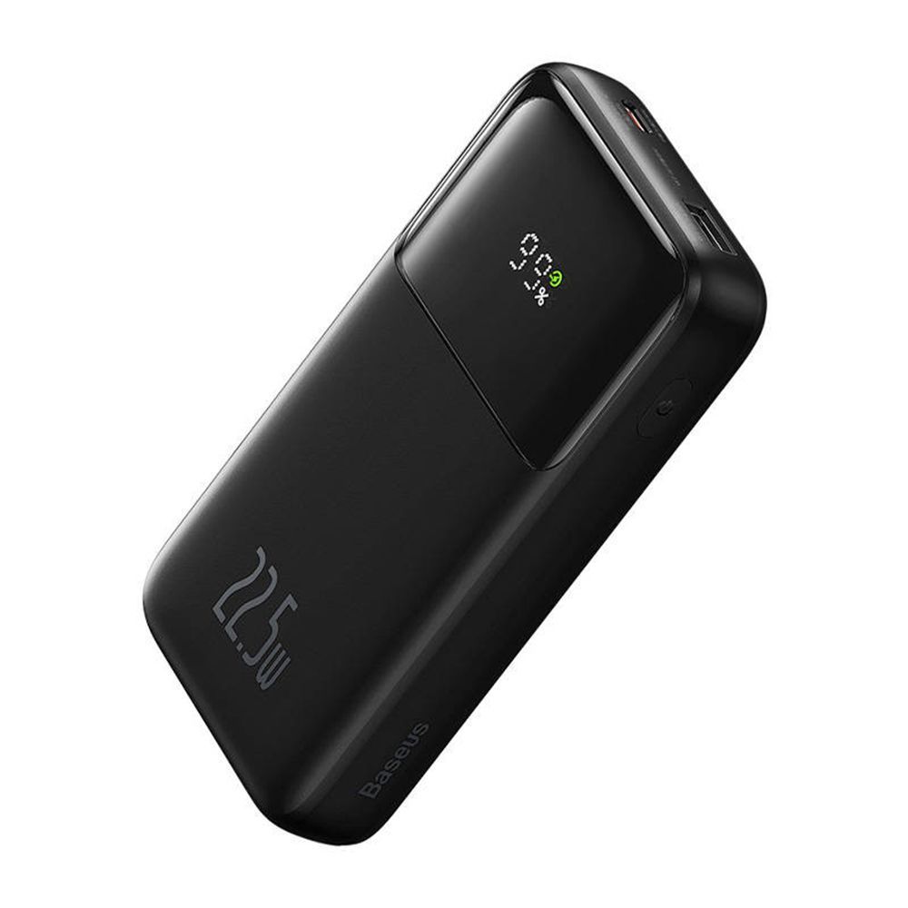 Powerbank Baseus Comet 10000mAh, 22.5W με ενσωματωμένα καλώδια Type-C & Lightning Μαύρο