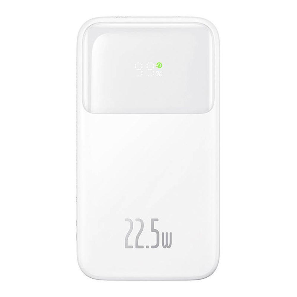 Powerbank Baseus Comet 10000mAh, 22.5W με ενσωματωμένα καλώδια Type-C & Lightning Λευκό