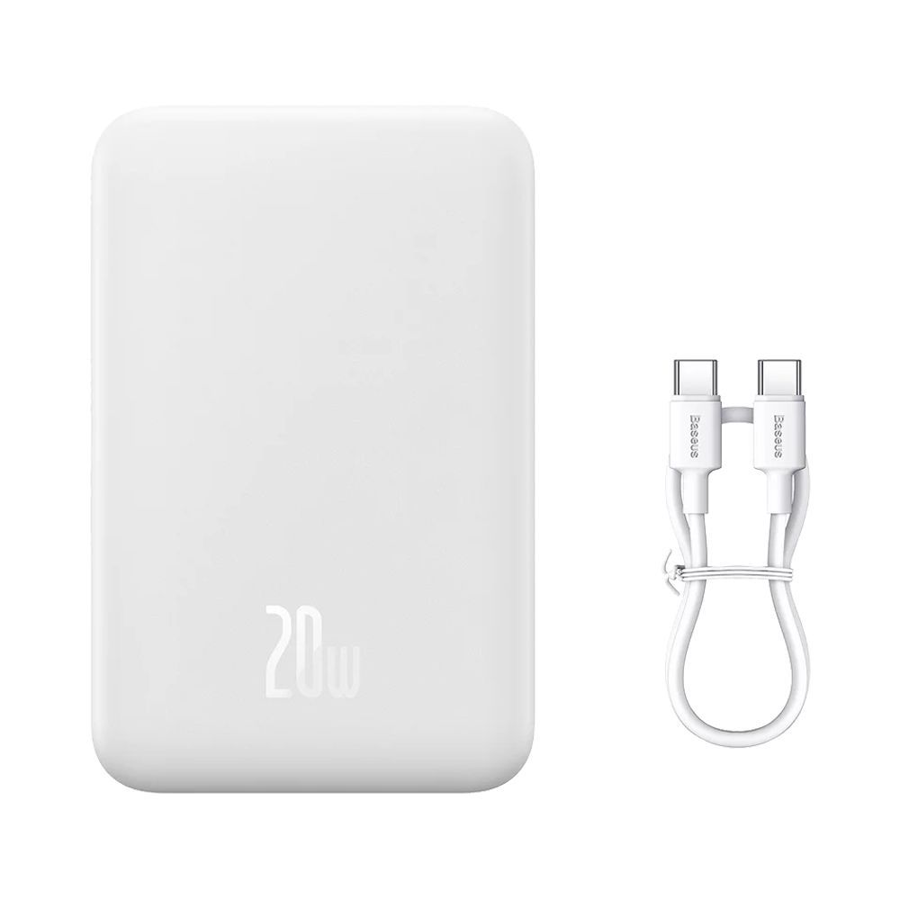 Powerbank Baseus Magnetic Mini MagSafe 20000mAh 20W με καλώδιο Type-C Λευκό