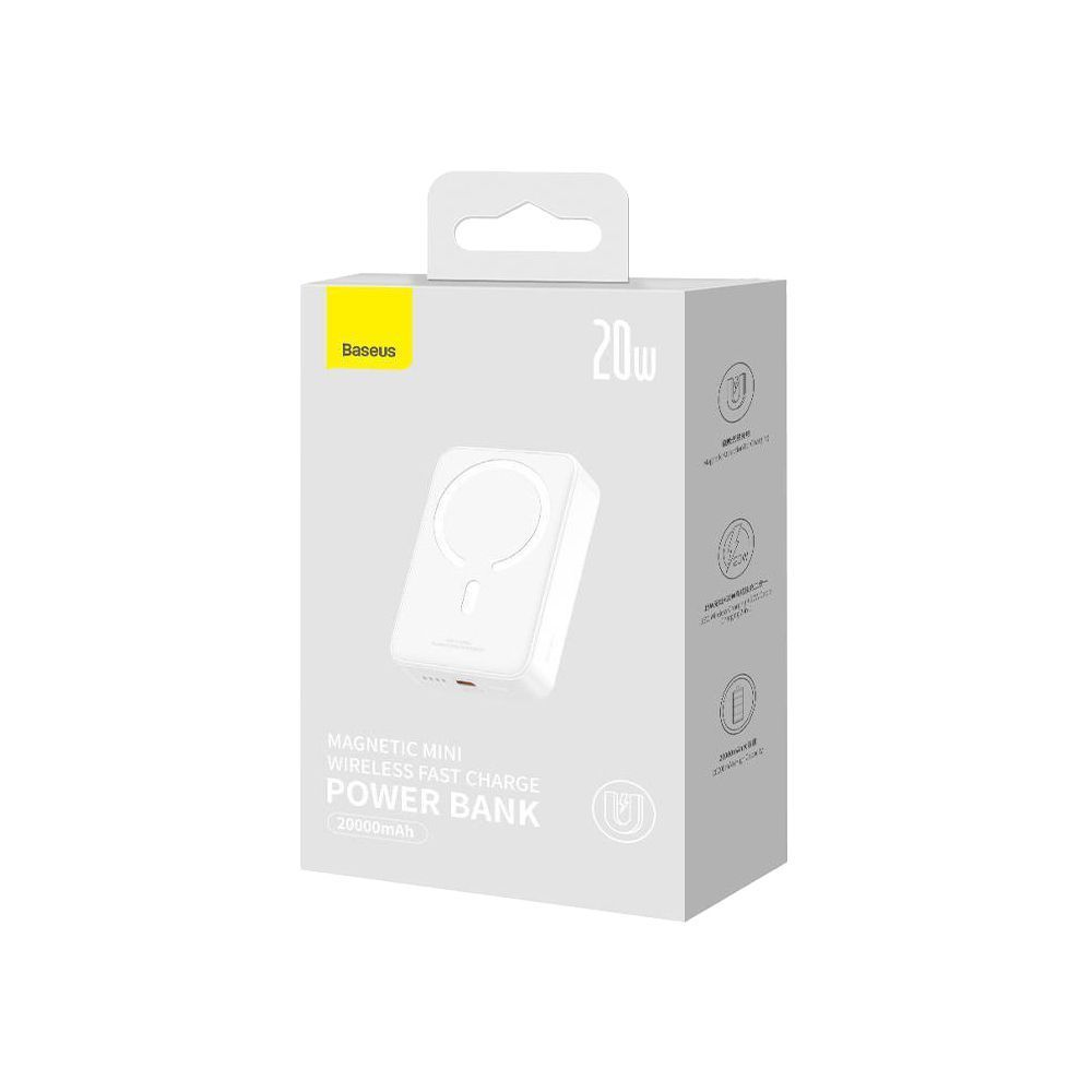 Powerbank Baseus Magnetic Mini MagSafe 20000mAh 20W με καλώδιο Type-C Λευκό