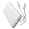 Powerbank Baseus Airpow Air Lite 10000mAh 22.5W PD με ενσωματωμένα καλώδια USB-C & Lightning Λευκό