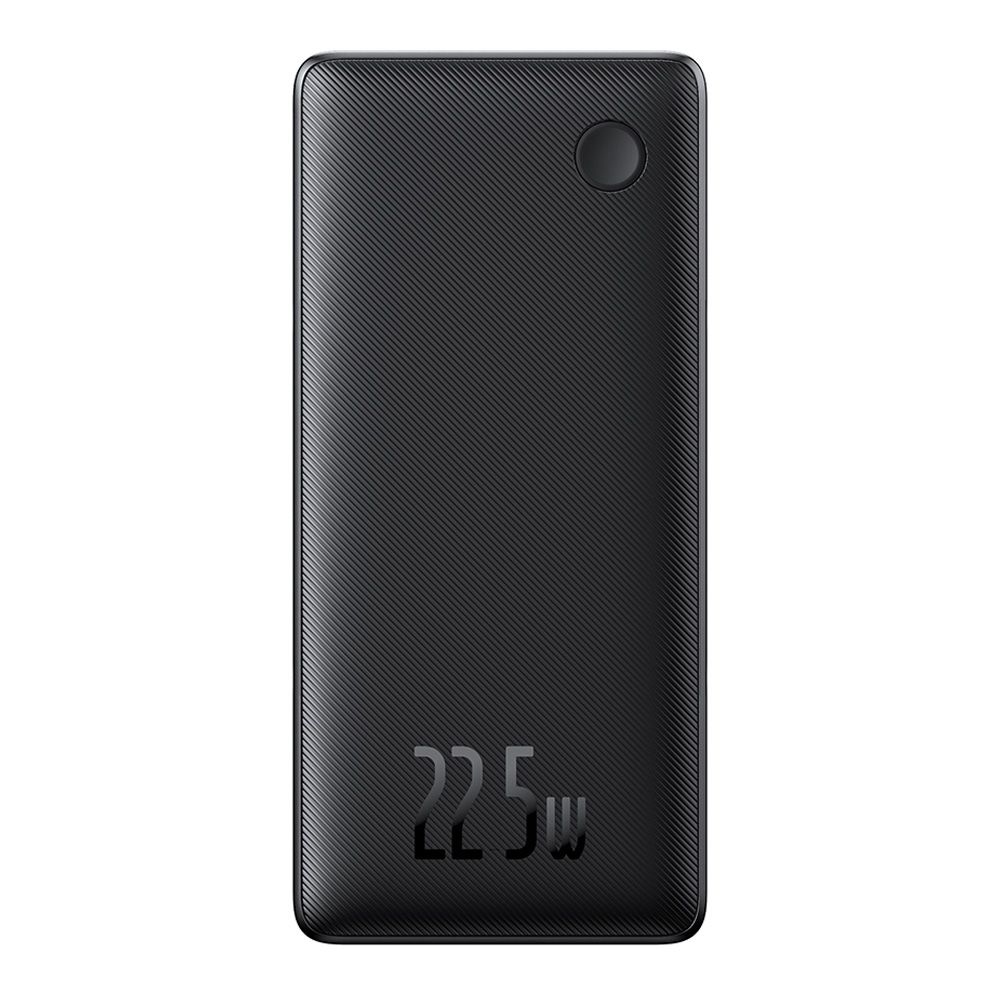 Powerbank Baseus Airpow Air Lite 10000mAh 22.5W PD με ενσωματωμένα καλώδια USB-C & Lightning Μαύρο