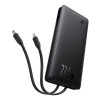 Powerbank Baseus Airpow Air Lite 10000mAh 22.5W PD με ενσωματωμένα καλώδια USB-C & Lightning Μαύρο