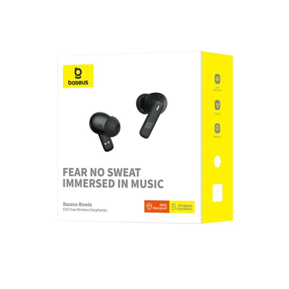 Ακουστικά Baseus Bowie E20 Wireless Earbuds Bluetooth 5.3 TWS Μαύρο