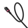 Καλώδιο Baseus Dura Braided USB-A / Lightning 2.4A 2m Μαύρο / Κόκκινο