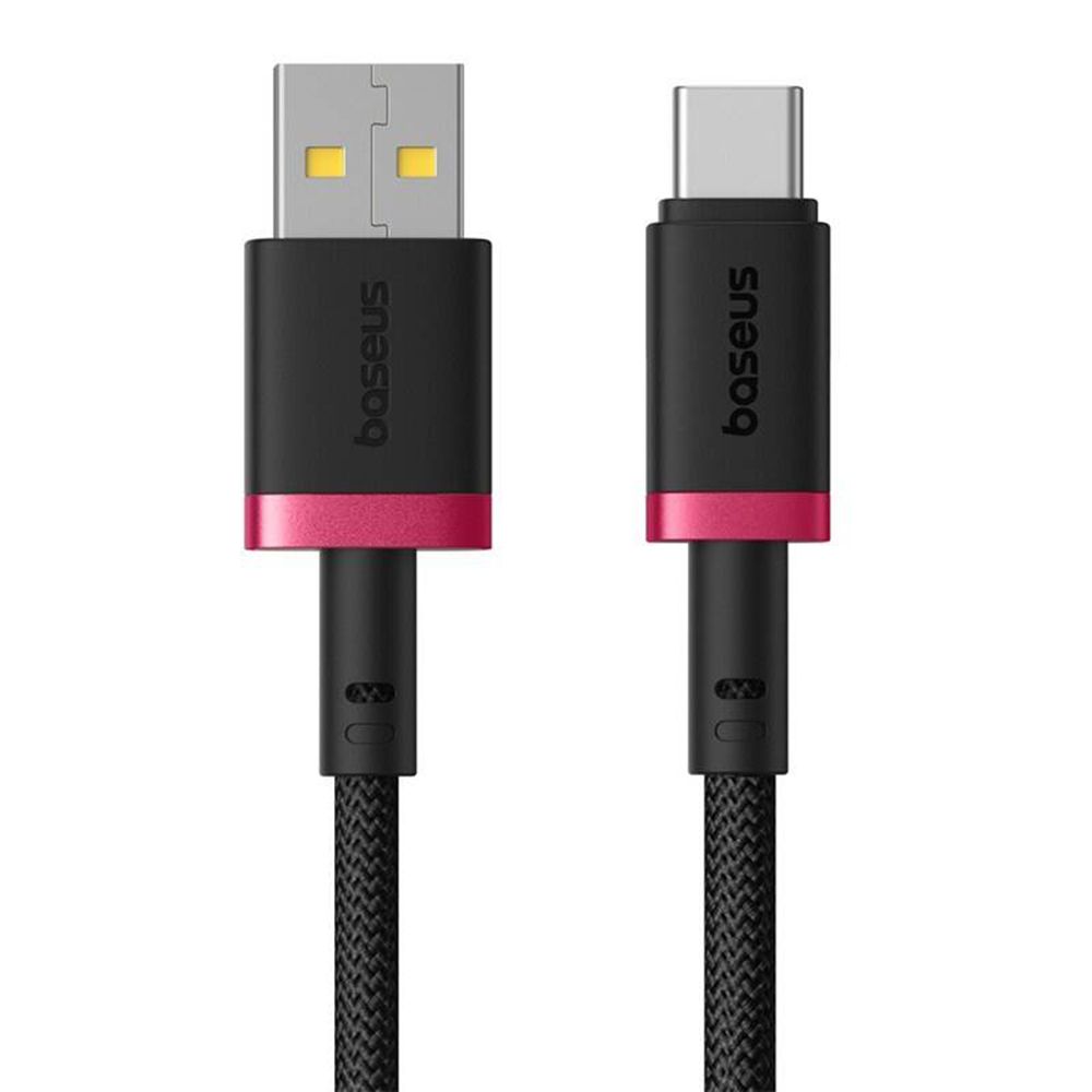 Καλώδιο Baseus Dura Braided USB-A / Type C 60W 2m Μαύρο / Κόκκινο