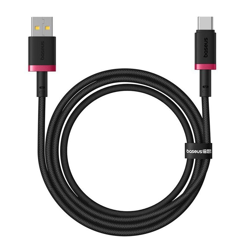Καλώδιο Baseus Dura Braided USB-A / Type C 60W 2m Μαύρο / Κόκκινο