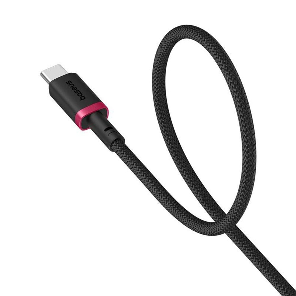 Καλώδιο Baseus Dura Braided USB-A / Type C 60W 2m Μαύρο / Κόκκινο