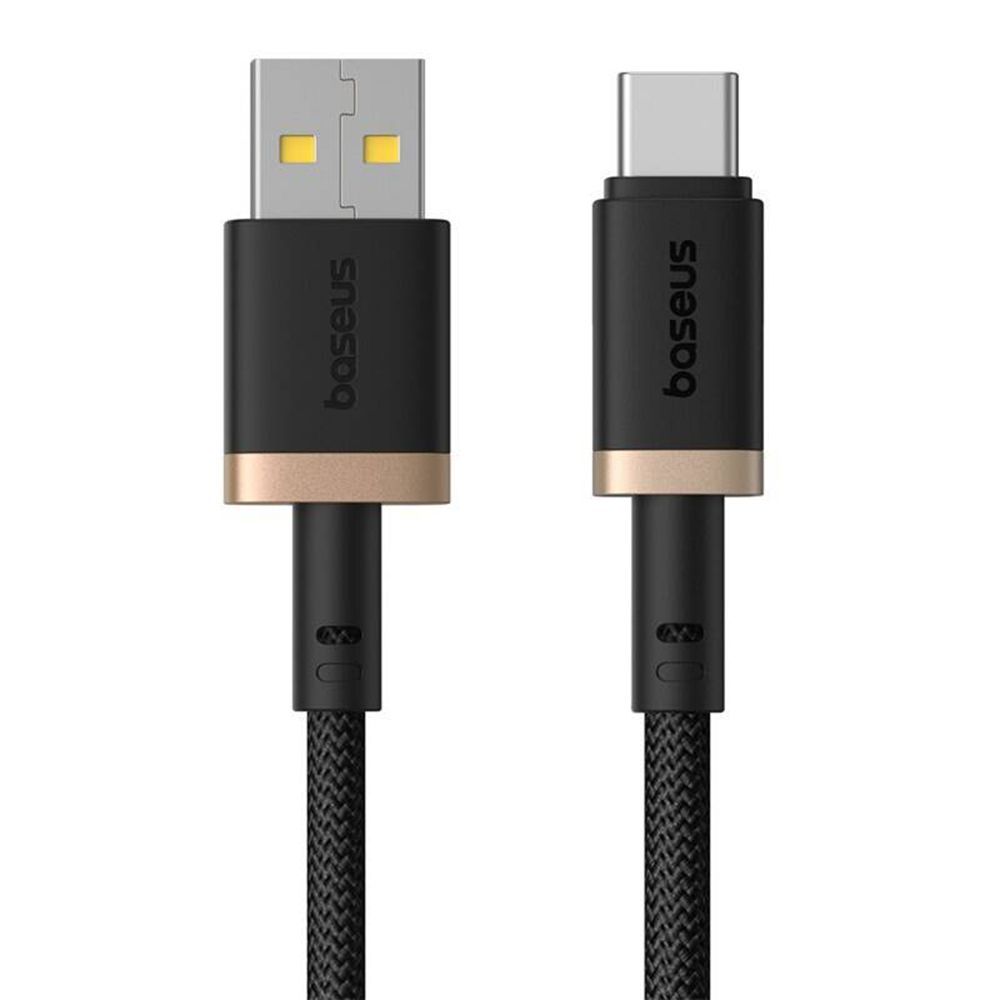 Καλώδιο Baseus Dura Braided USB-A / Type C 60W 1m Μαύρο / Χρυσό