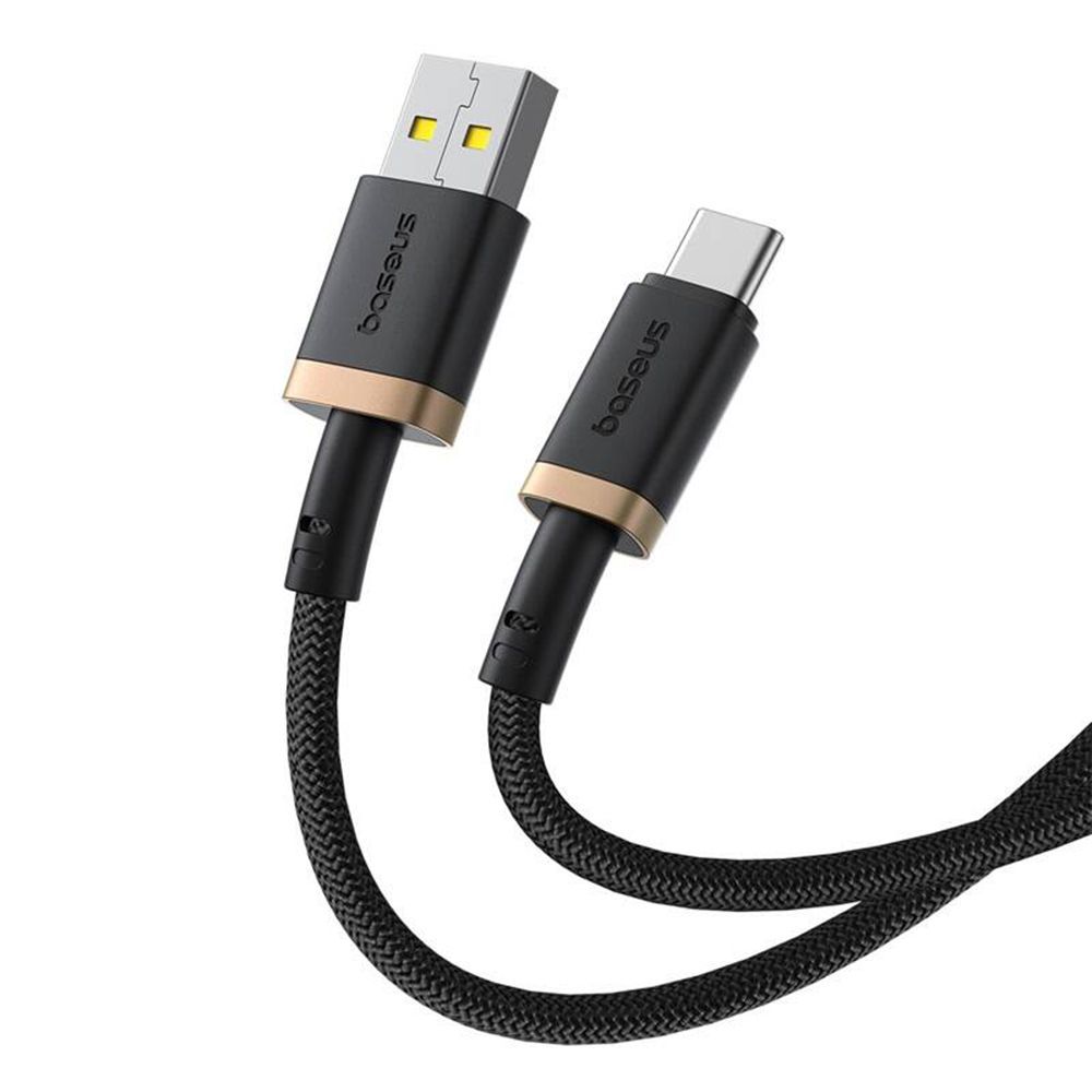 Καλώδιο Baseus Dura Braided USB-A / Type C 60W 1m Μαύρο / Χρυσό