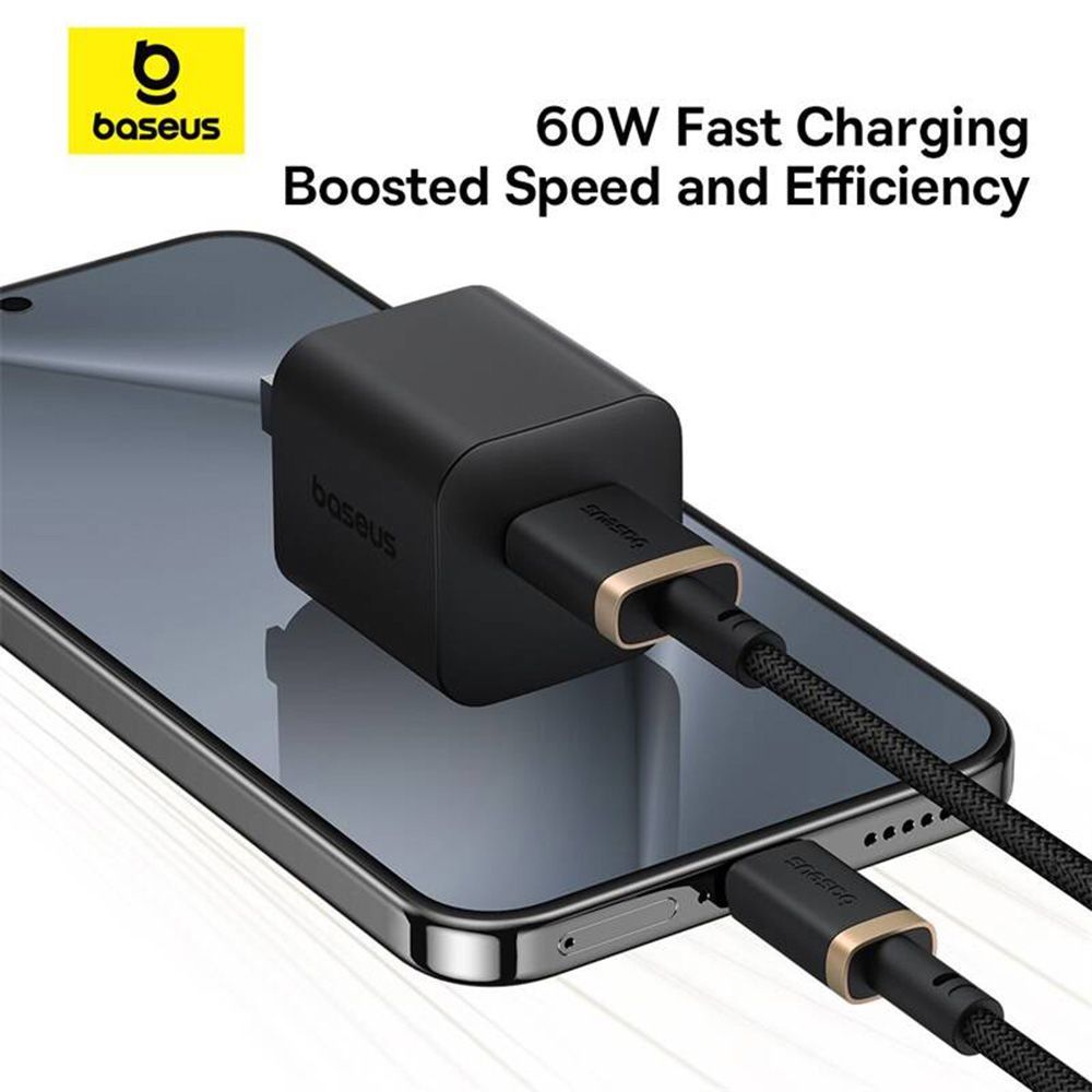 Καλώδιο Baseus Dura Braided USB-A / Type C 60W 1m Μαύρο / Χρυσό