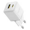 Φορτιστής Baseus Palm Wall Charger USB-A / USB-C 30W καλώδιο Type C 1m Λευκό