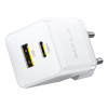 Φορτιστής Baseus Palm Wall Charger USB-A / USB-C 30W καλώδιο Type C 1m Λευκό