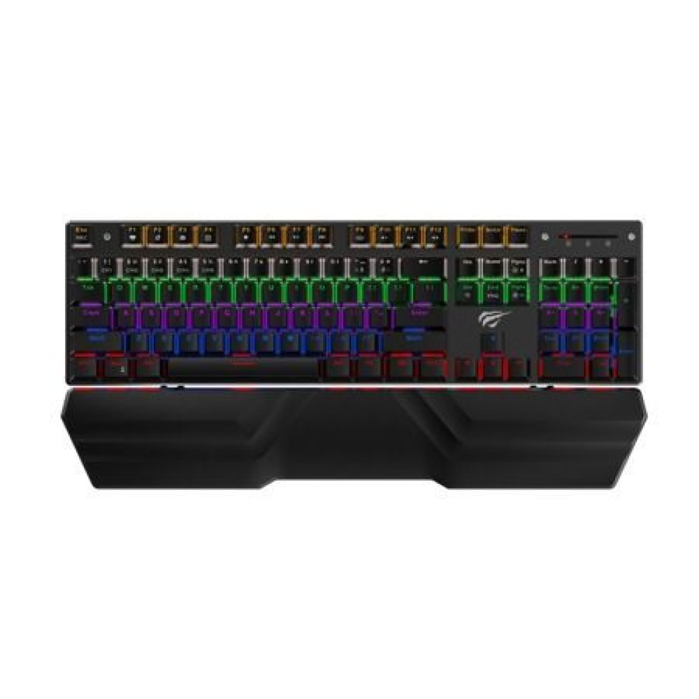 Havit Μηχανικό Πληκτρολόγιο Gaming RGB (Blue Switch) Μαύρο