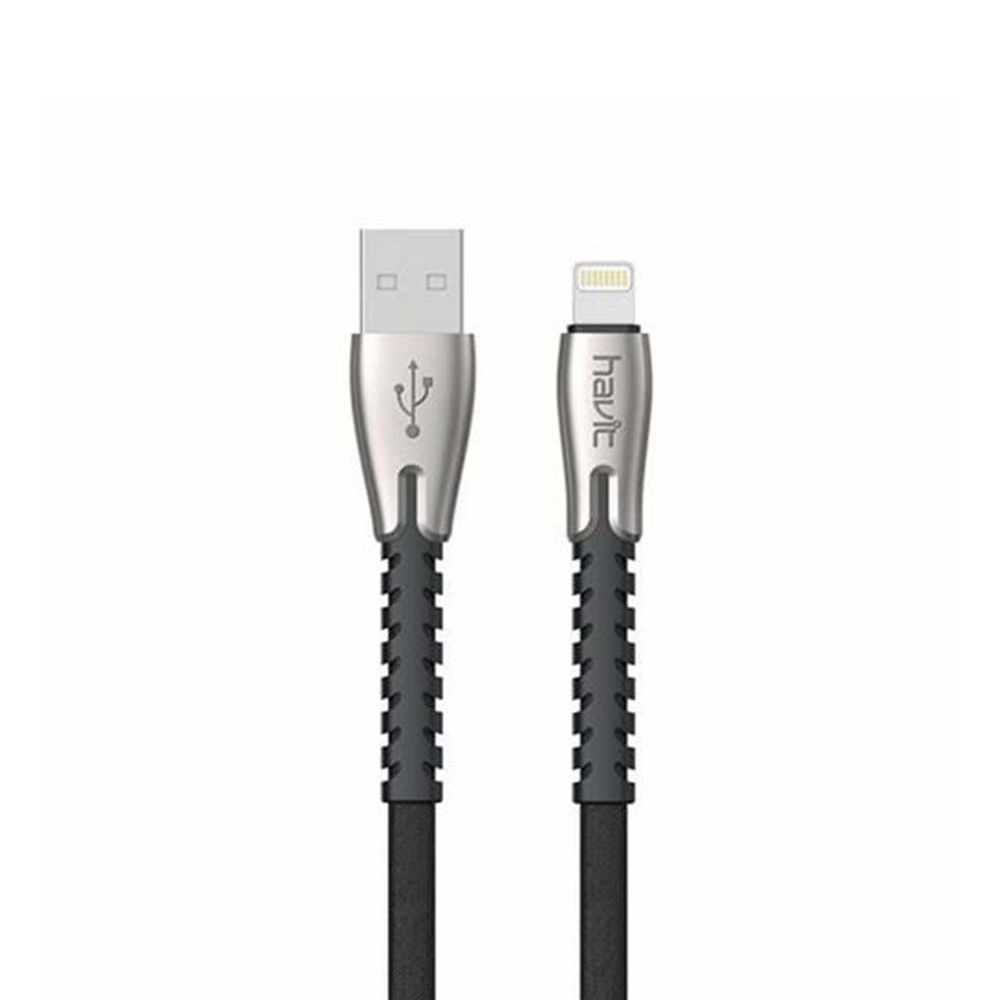 Καλώδιο Flat Havit H6101 USB 2.0 σε Lightning 1Μ Μαύρο