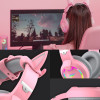 Gaming Ακουστικά Havit H2233d On Ear Gaming Headset με σύνδεση USB / 3.5mm Ροζ Ροζ