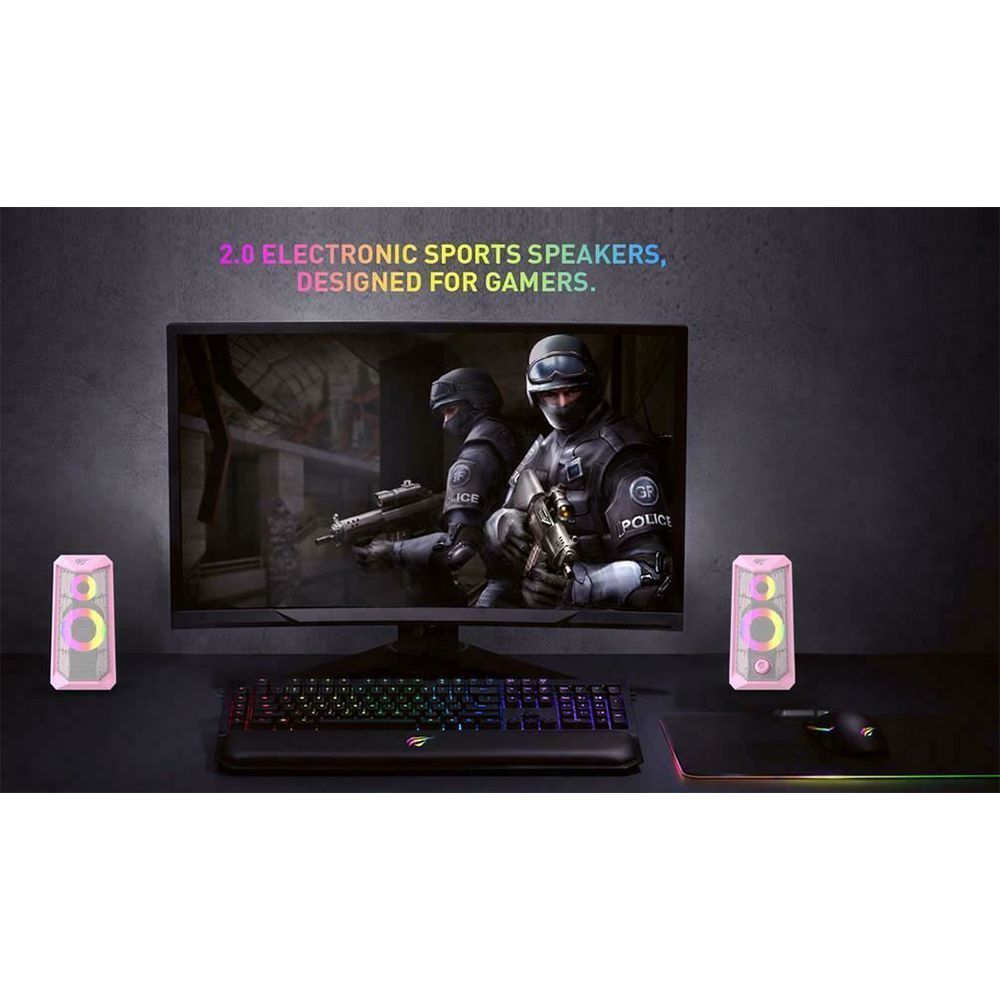 Gaming Ηχεία -  Havit SK202 (PINK) Ροζ