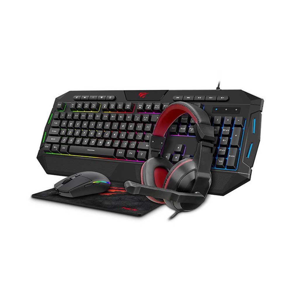 Havit KB501CM 4in1 Combo Σετ Gaming Πληκτρολόγιο με RGB φωτισμό & Ποντίκι (Αγγλικό US)