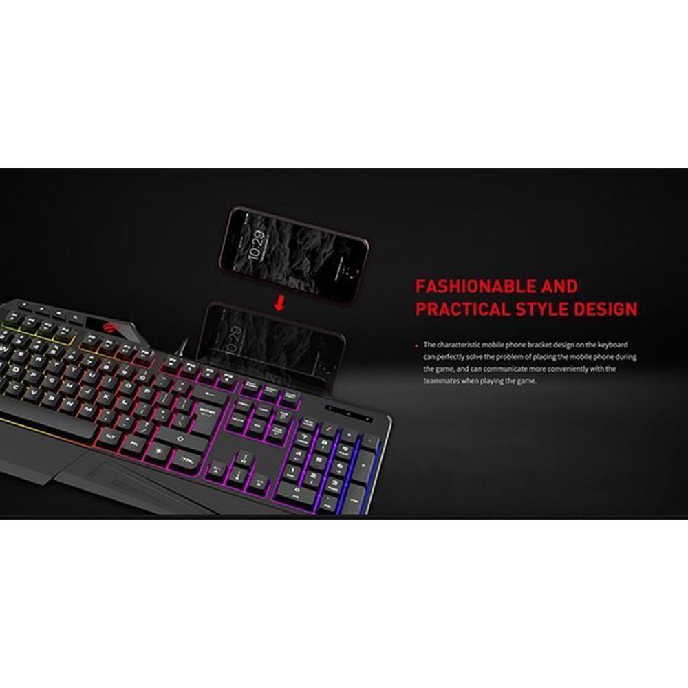 Havit KB852CM Set Σετ Gaming Πληκτρολόγιο με RGB φωτισμό & Ποντίκι (Αγγλικό US)