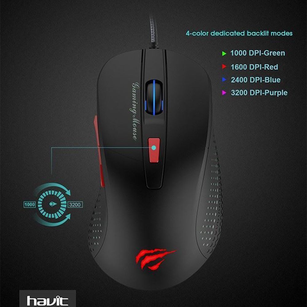 Havit KB852CM Set Σετ Gaming Πληκτρολόγιο με RGB φωτισμό & Ποντίκι (Αγγλικό US)
