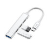 Havit HB41 Hub USB-C σε 4 USB-A Ασημί