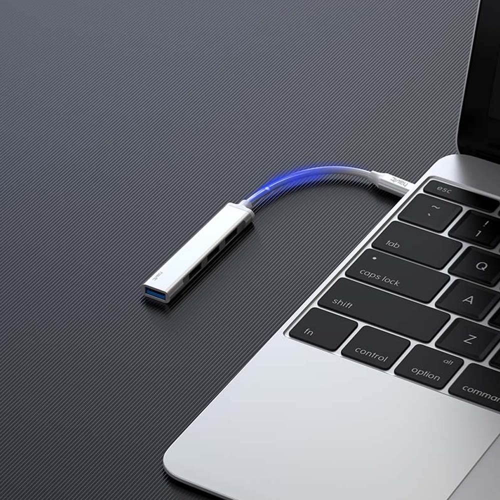 Havit HB41 Hub USB-C σε 4 USB-A Ασημί