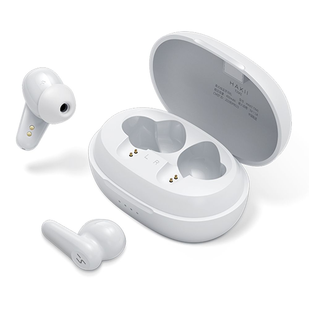 Ακουστικά Bluetooth Hakii TIME ANC με Θήκη Φόρτισης Λευκό