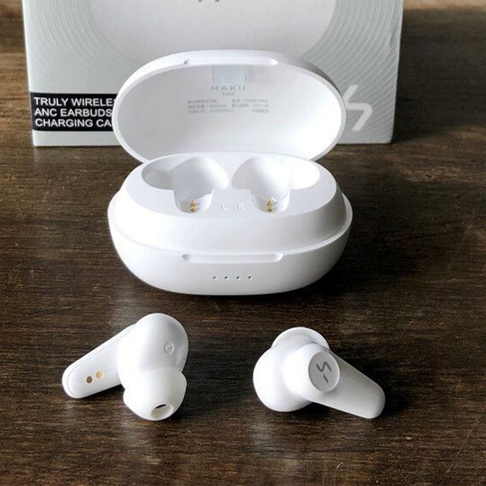 Ακουστικά Bluetooth Hakii TIME ANC με Θήκη Φόρτισης Λευκό
