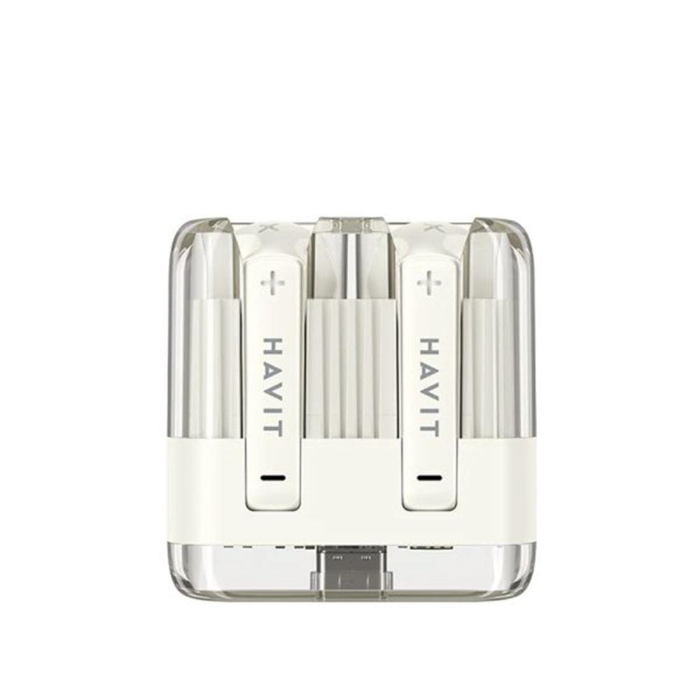 Ακουστικά Bluetooth Havit TW981 με Θήκη Φόρτισης Μπεζ