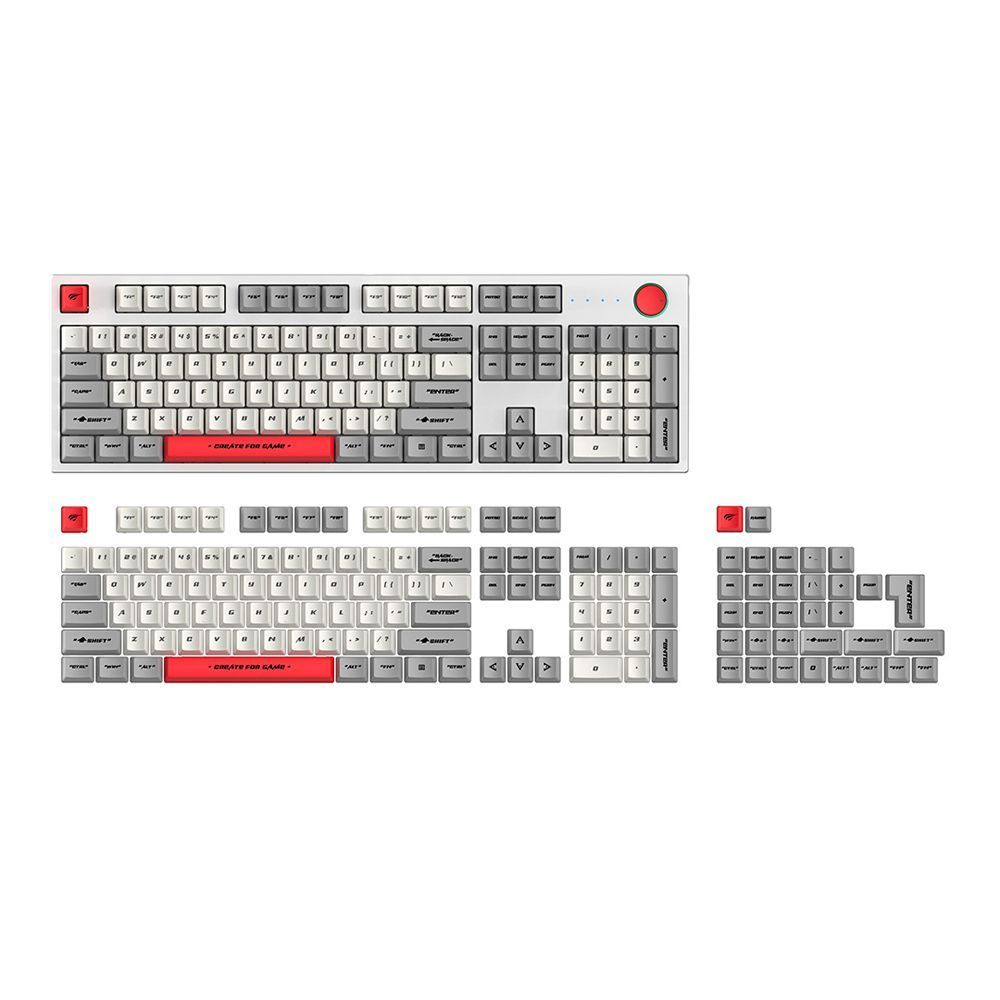 Havit KC001 PBT Keycaps Set Λευκό / Γκρι