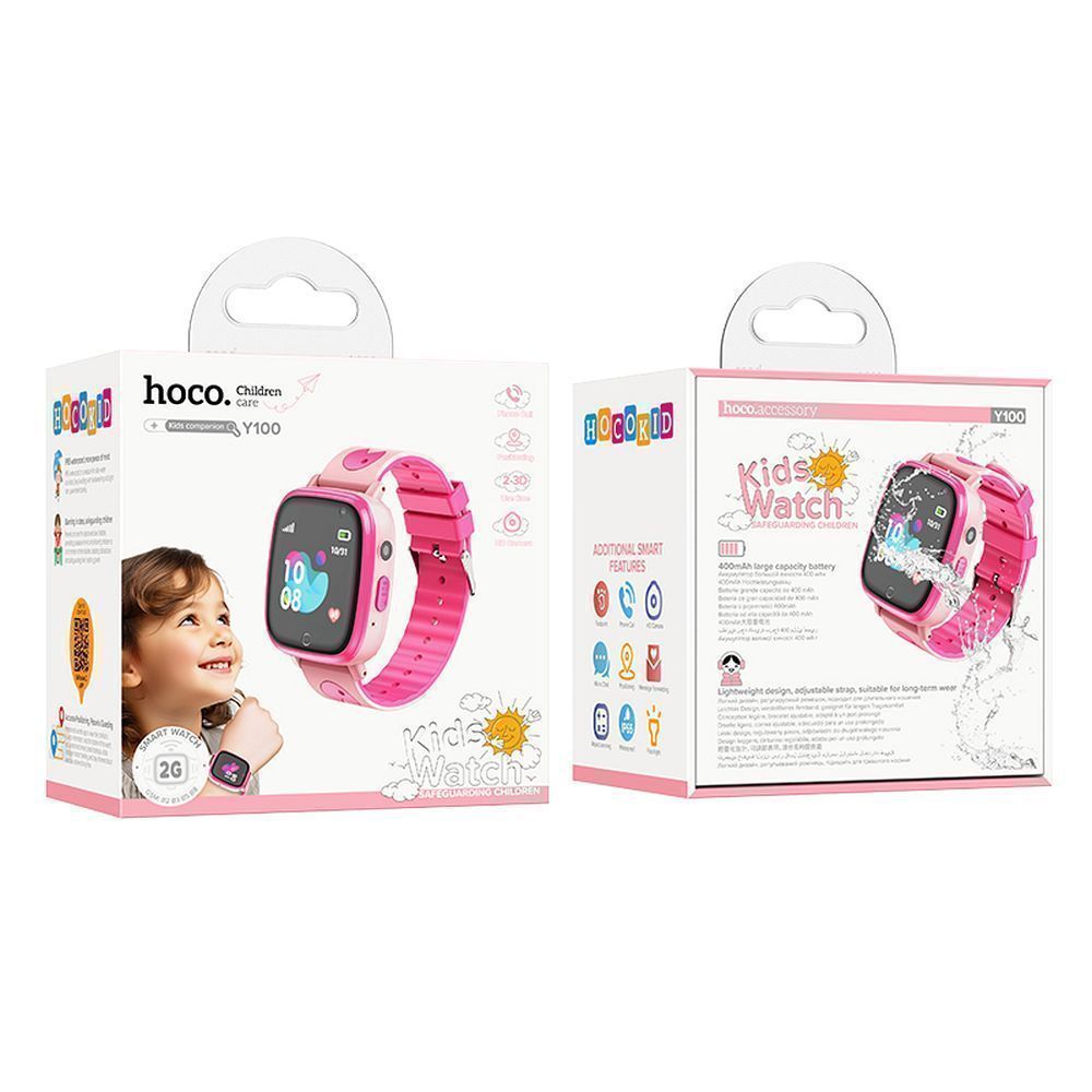 Παιδικό Ρολόι Smartwatch Hoco Y100 Call & Track 2G Ροζ
