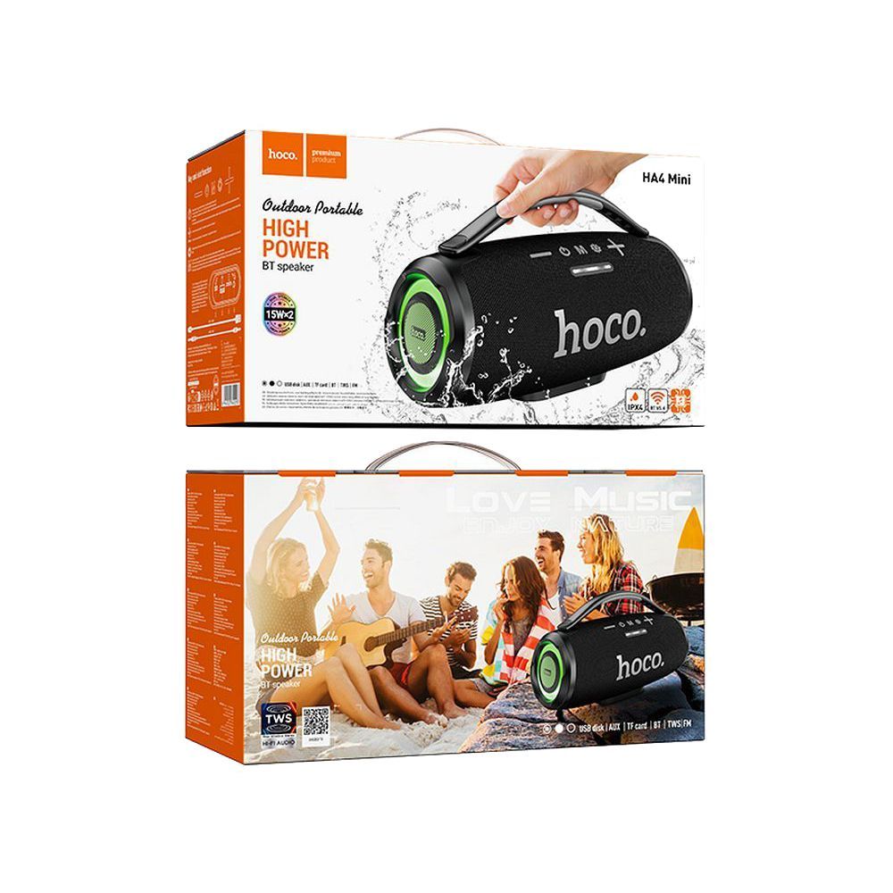 Hoco Mini Bluetooth Ηχείο HA4 Μαύρο