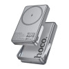 Ασύρματο Μαγνητικό Powerbank Hoco Q36A 10000mAh με stand 20W PD Γκρι