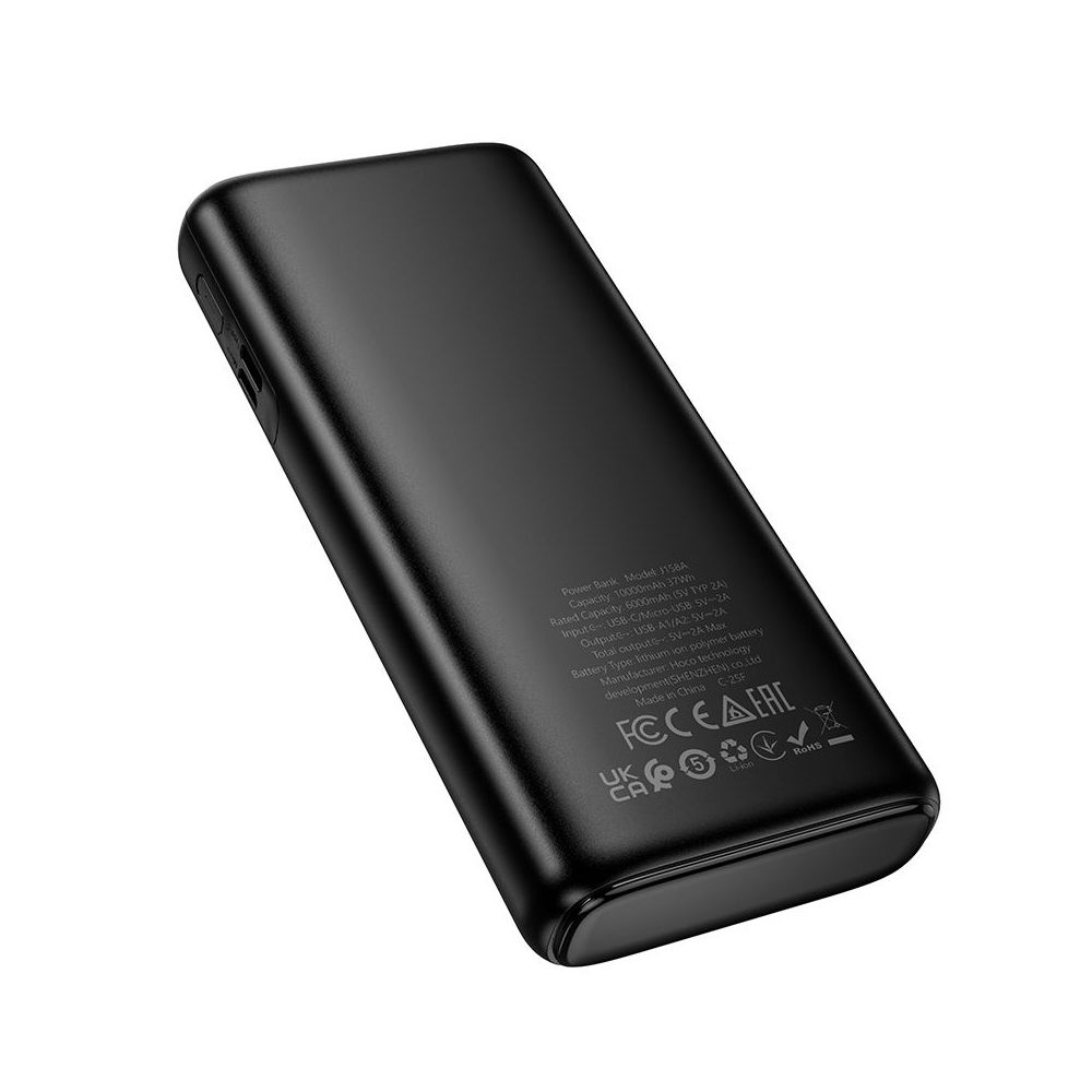 Powerbank Hoco J158A Runner 10000mAh με 2 Θύρες USB-A Μαύρο