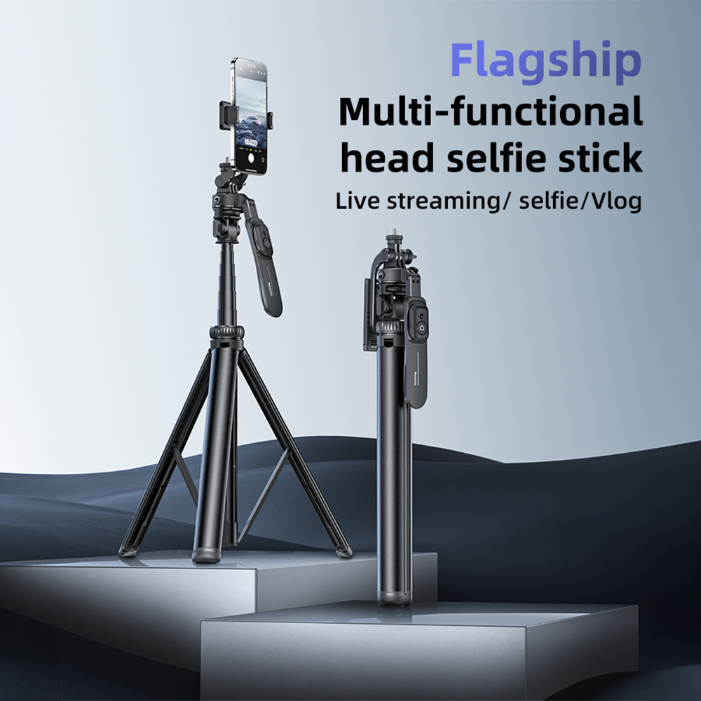 Yesido SF17 Tripod Selfie Stand με Bluetooth Χειριστήριο για Κινητό & Κάμερα 2m Μαύρο