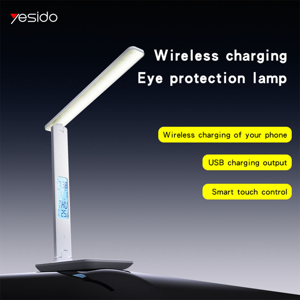 Βάση Ασύρματης Φόρτισης Yesido DS20 10W με LED Φωτισμό 5 Επιπέδων Λευκό