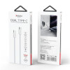 Καλώδιο Yesido CA163 Braided Type-C σε Type-C 60W 1.2m Λευκό