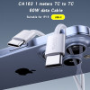 Καλώδιο Yesido CA164 Braided Type-C σε Type-C 60W 2m Λευκό