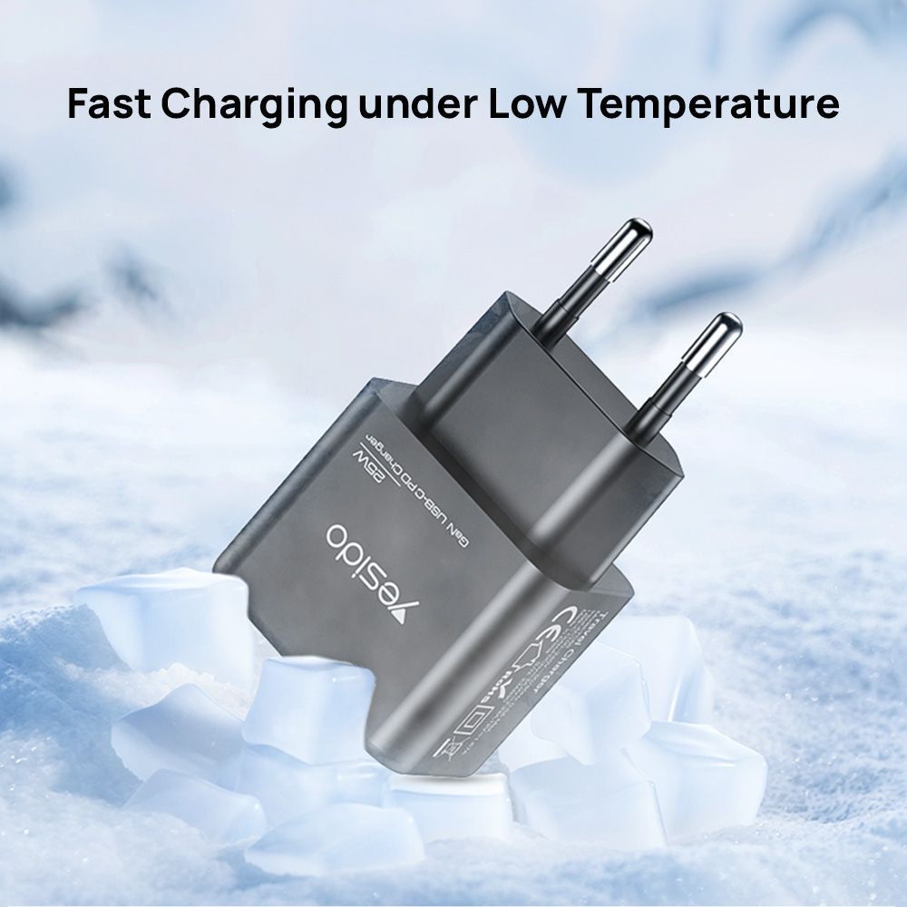 Φορτιστής Yesido YC62 Type-C 25W PD Μαύρο