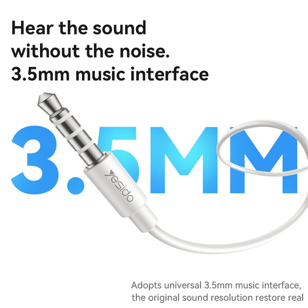 Ακουστικά Yesido Heavy Bass YH46 Jack 3,5mm Λευκό