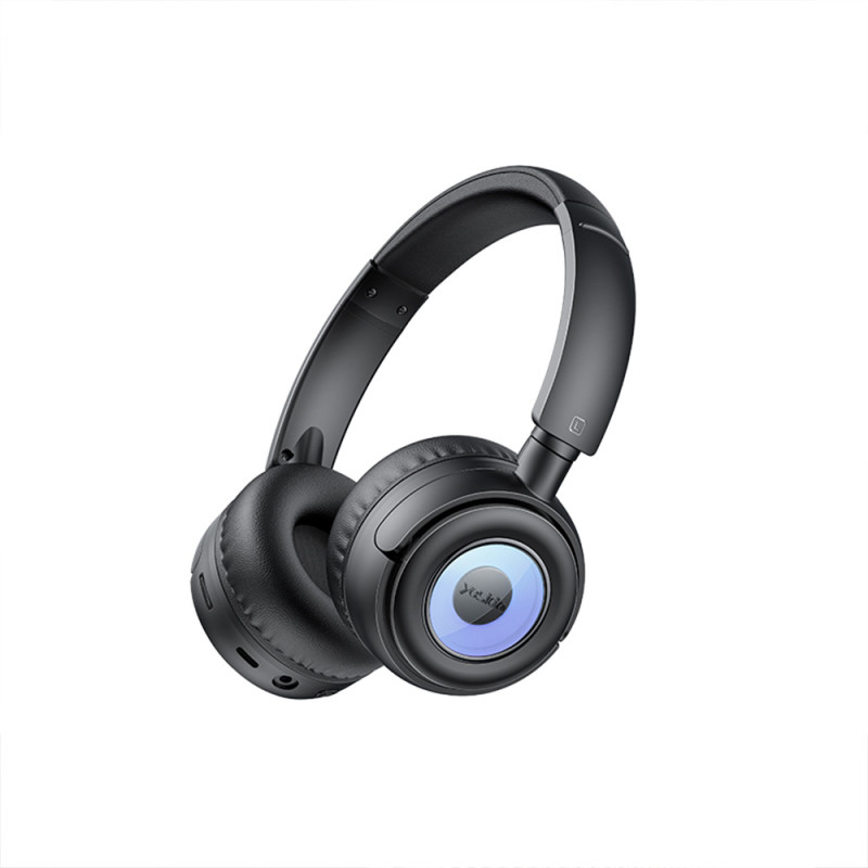Bluetooth 5.3 Headset Yesido EP06 RGB On Ear με Ενσωματομένη Μπαταρία 400mah Μαύρο